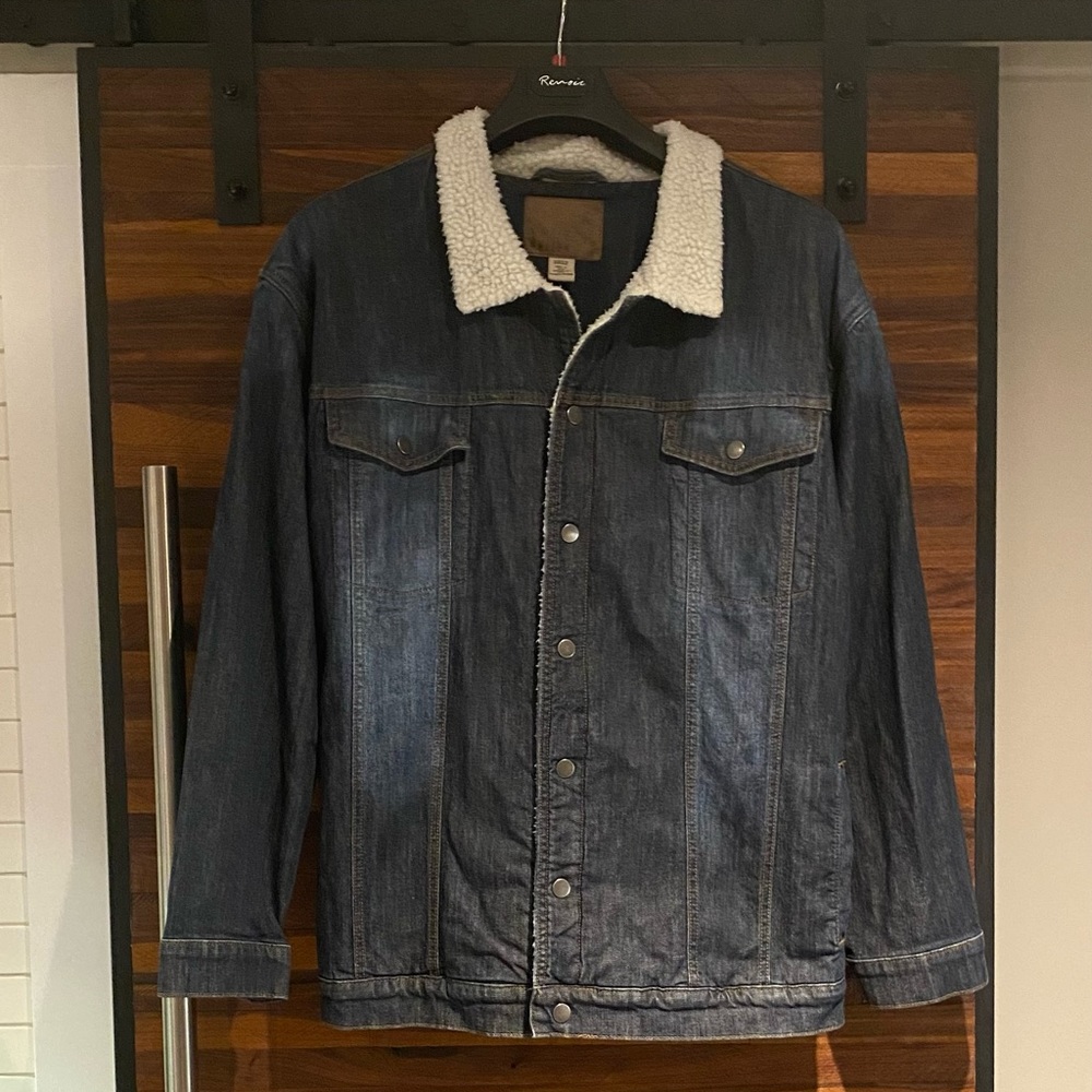 True Nation mens denim sherpa jacket 3XLT